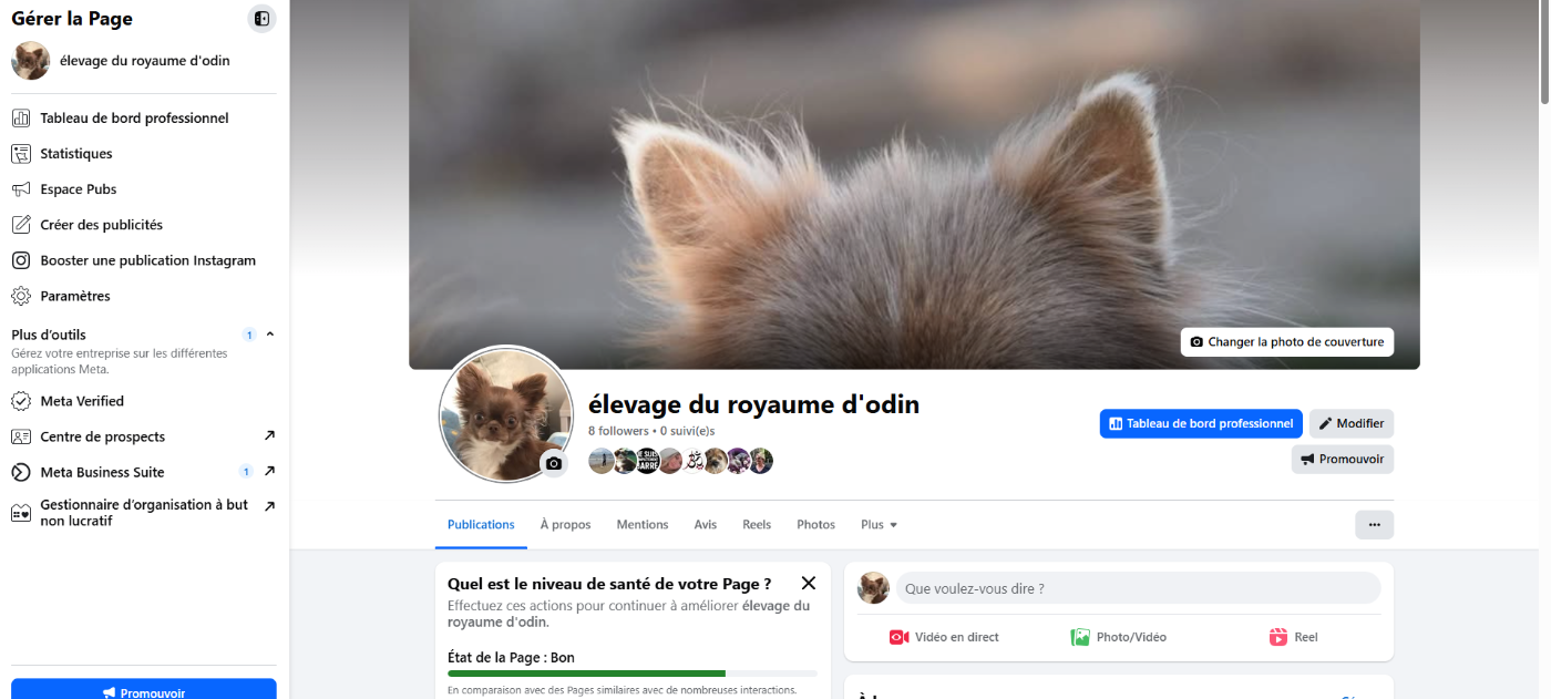 lien vers la nouvelle page facebook de l'elevage du royaume d'odin